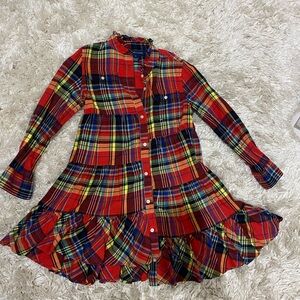 Ralph Lauren girls flannel plaid dress size 6